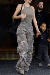 Camouflage multi-pocket pants